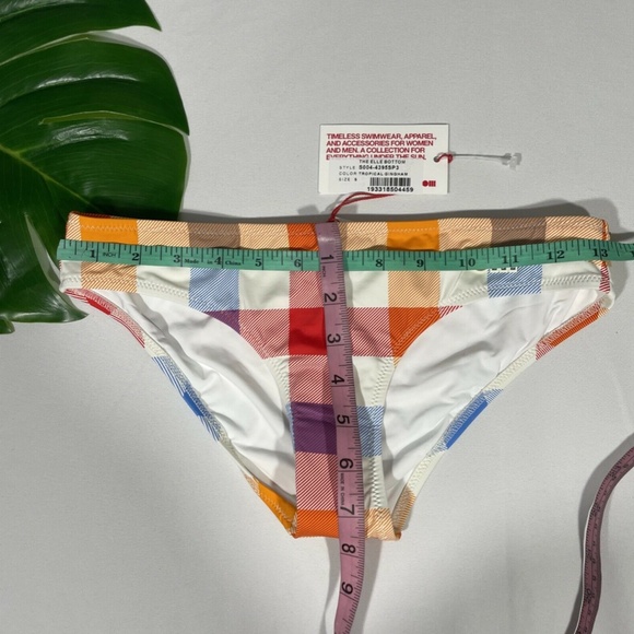 NWT Solid & Striped [‎ SZ Small ] Elle Bikini Bottom Beach Plaid - Picture 7 of 12